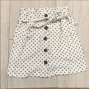 Vici Black & White Polka Dot Skirt